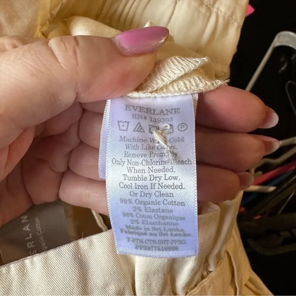 Everlane Paperbag Cream Trousers